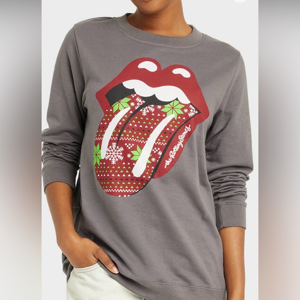 Rolling Stones Holiday Christmas Crewneck Sweatshirt